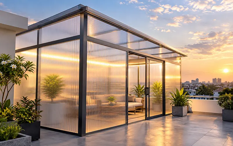 Corrugated Polycarbonate Sheets supplied by Sri Ramana Enterprises